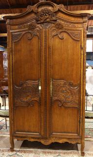 Appraisal: French Louis XV style wedding armoire French Louis XV style