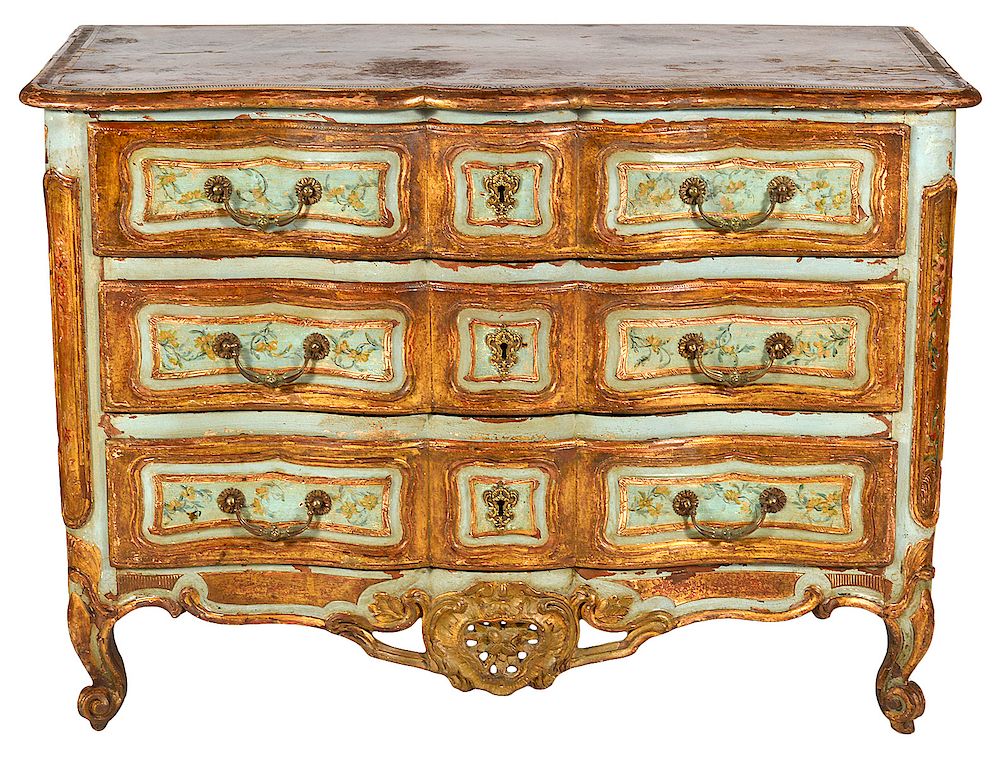 Appraisal: Wonderful th Ct French Painted Commode th Century French commode