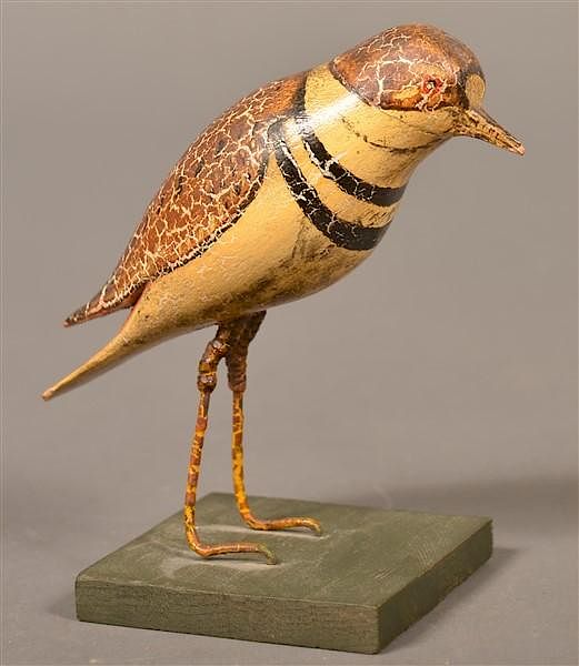 Appraisal: Folk Art Carved and painted figure of a Bird Folk