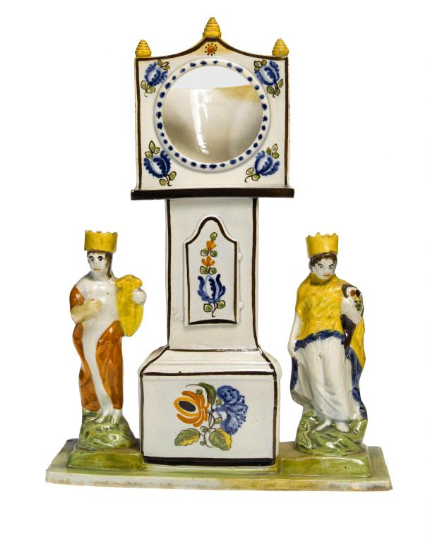 Appraisal: A PEARLWARE WATCH STAND NORTH EAST ENGLAND in the form