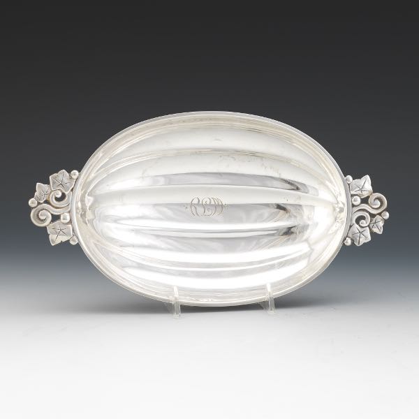 Appraisal: TIFFANY CO STERLING SILVER MELON DISH CA - x x