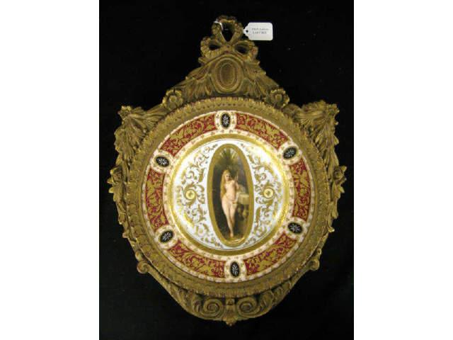 Appraisal: Royal Vienna Porcelain Portrait Plate with nude woman looking into