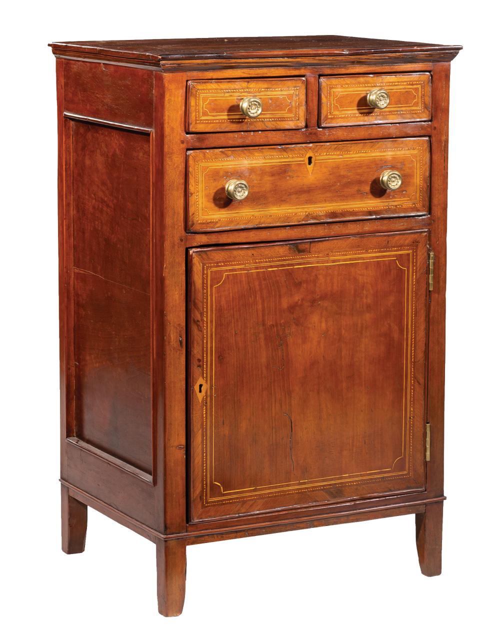 Appraisal: Southern Federal Inlaid Cherrywood Commode early th c probably Tennessee