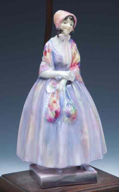 Appraisal: A ROYAL DOULTON FIGURINE 'BARBARA' HN AF mounted as a