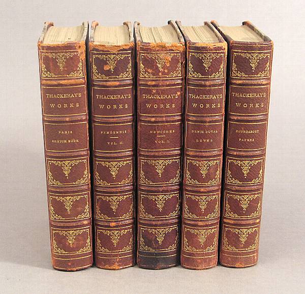 Appraisal: BINDINGS Thackeray William Makepeace uniformly-bound volumes including Vanity Fair vols