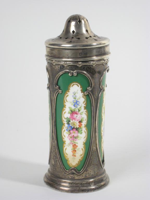 Appraisal: A Royal Worcester Sugar Sifter with reserves of fruit and