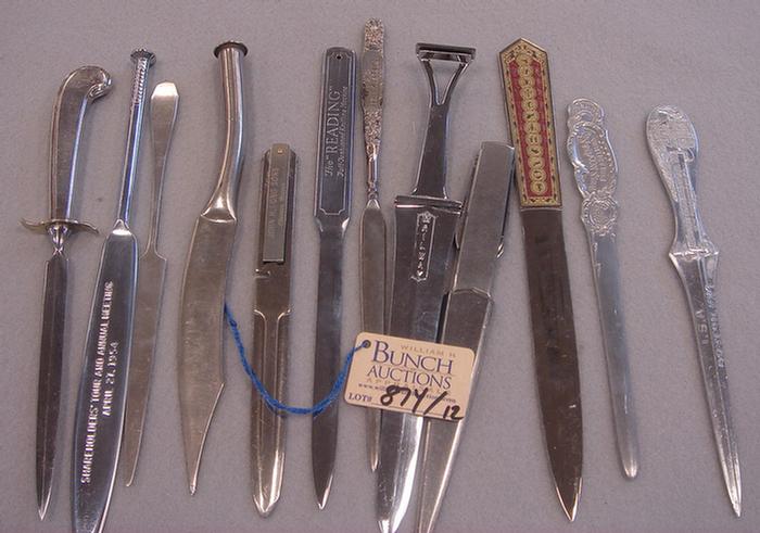 Appraisal: Lot of vintage letter openers some sterling Including aluminum one