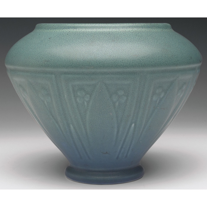 Appraisal: Rookwood vase flaring shape with floral designs under a blue