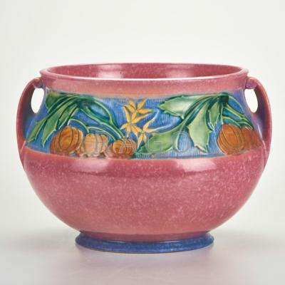 Appraisal: ROSEVILLE Pink Baneda jardiniere Unmarked x Condition Report