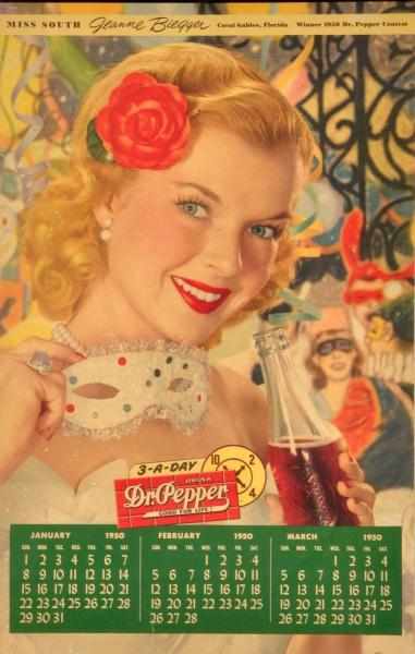 Appraisal: Dr Pepper Calendar Description Beautifully matted and framed under glass