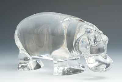 Appraisal: A Baccarat Crystal Figurine of a Hippo Apprx L x