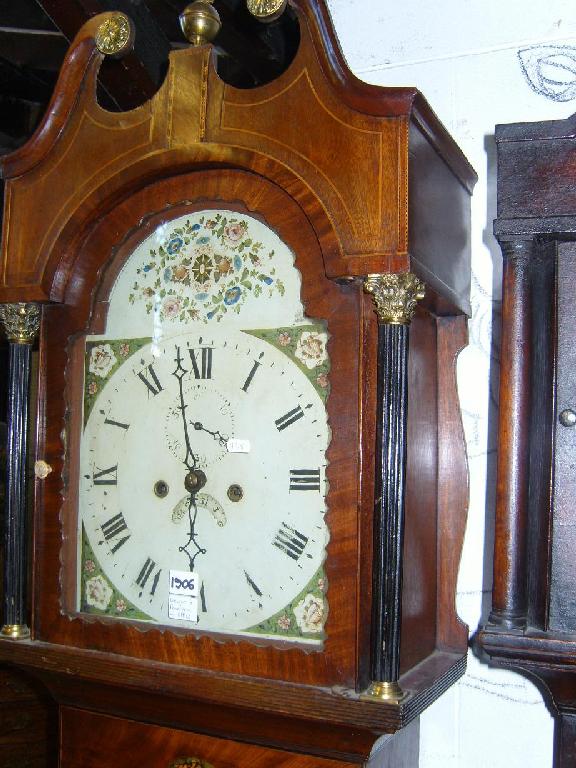 Appraisal: A Regency mahogany longcase clock the case with shell inlaid