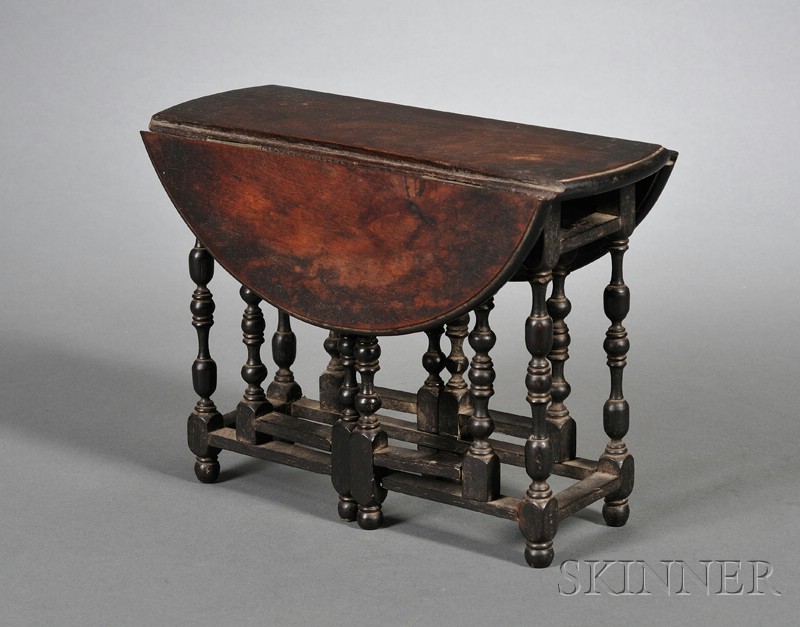 Appraisal: British Colonial Miniature Rosewood Gateleg Table th th century with