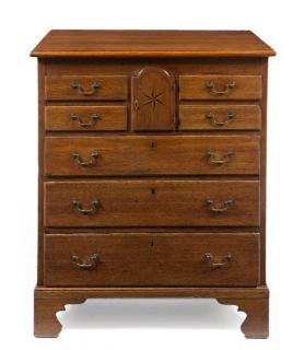 Appraisal: A Provincial George III Oak Chest of Drawers late th