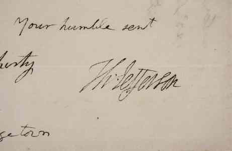 Appraisal: THOMAS JEFFERSON ALS SIGNED RECEIPT - 'Mr Barnes Washington June