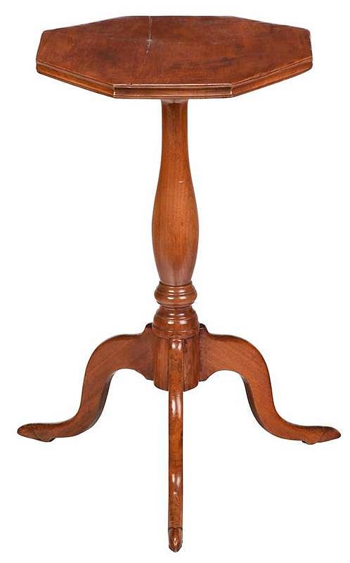 Appraisal: Historic Virginia Federal Walnut Candle Stand attributed to Mecklenburg County