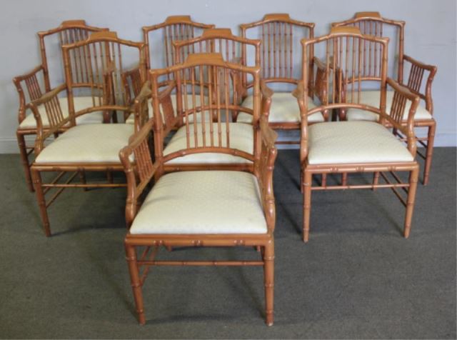 Appraisal: Set of Bamboo Arm Chairs From an Englewood NJ estate