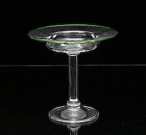 Appraisal: Steuben Compote Clear glass compote with broad rim with bright