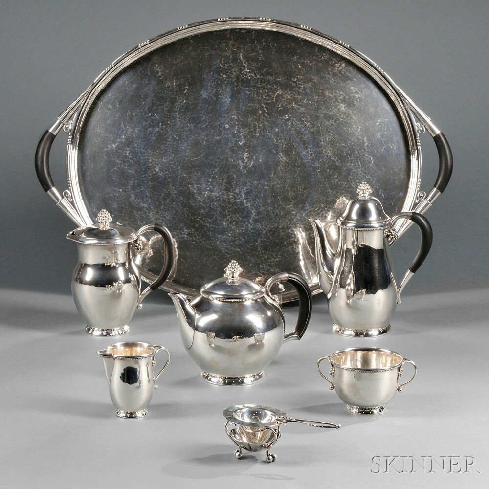 Appraisal: Five-piece Georg Jensen Sterling Silver Tea and Coffee Service with