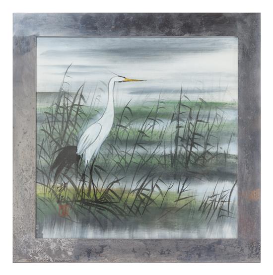 Appraisal: Sale Lot Attributed to Lin Fengmian - Egret ink and