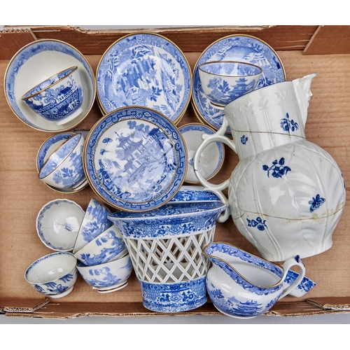 Appraisal: Miscellaneous English blue printed or painted pottery and porcelain and