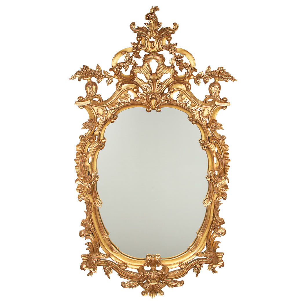 Appraisal: Louis XV Style Gilt-Wood Mirror Height inches width inches