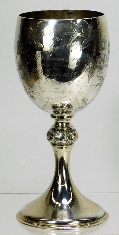 Appraisal: C WOOD AND HUGHES S S SEMINOLE SILVER CUP United