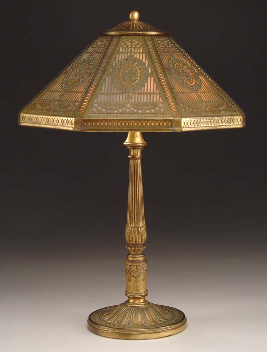 Appraisal: TIFFANY STUDIOS ADAM DESK LAMP Nice Adam pattern desk lamp