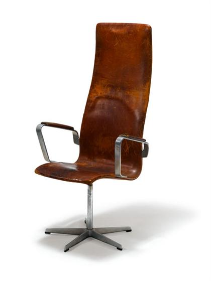 Appraisal: ARNE JACOBSEN danish - Oxford-high back chair Designed by Jacobsen