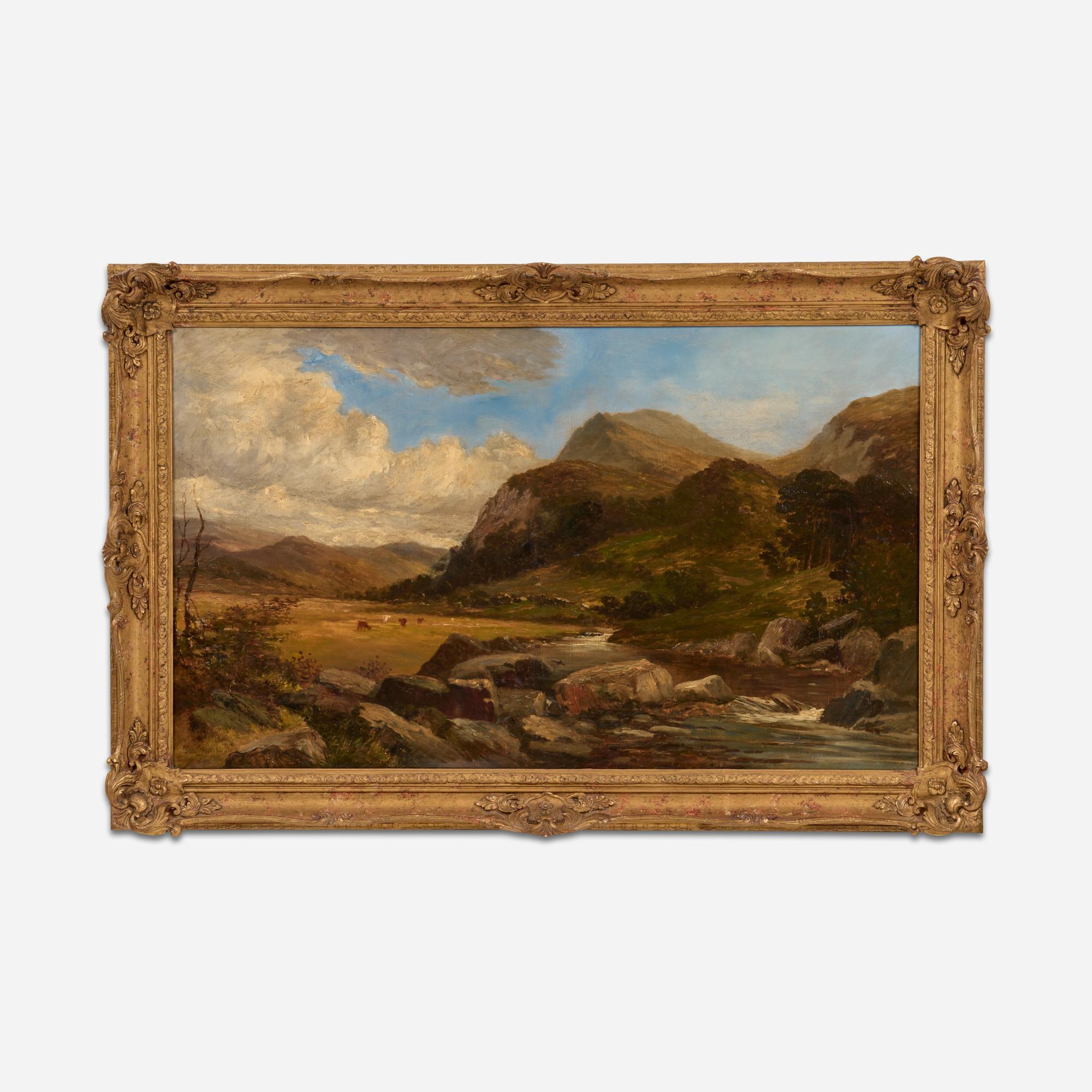 Appraisal: THOMAS MORRIS ASH ARTHOG BARMOUTH WALES OIL LANDSCAPE Thomas Morris