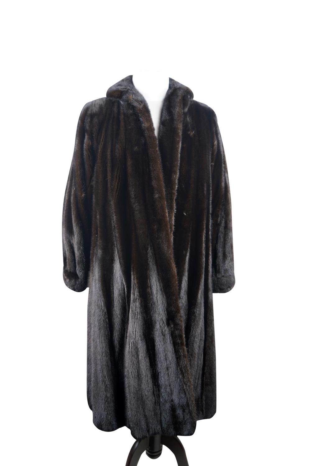 Appraisal: FENDI LONG BROWN FUR COATCondition good With Fendi label inches