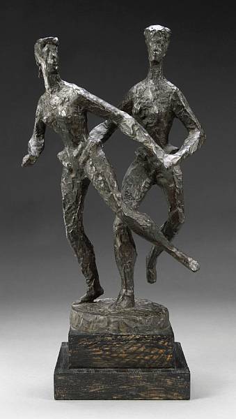 Appraisal: Chaim Gross American - Dancers incised and dated 'CHAIM GROSS