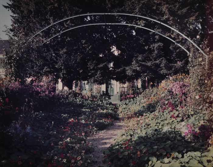 Appraisal: STEPHEN SHORE b GIVERNY FALL TRELLIS OVER PATH Cibachrome print