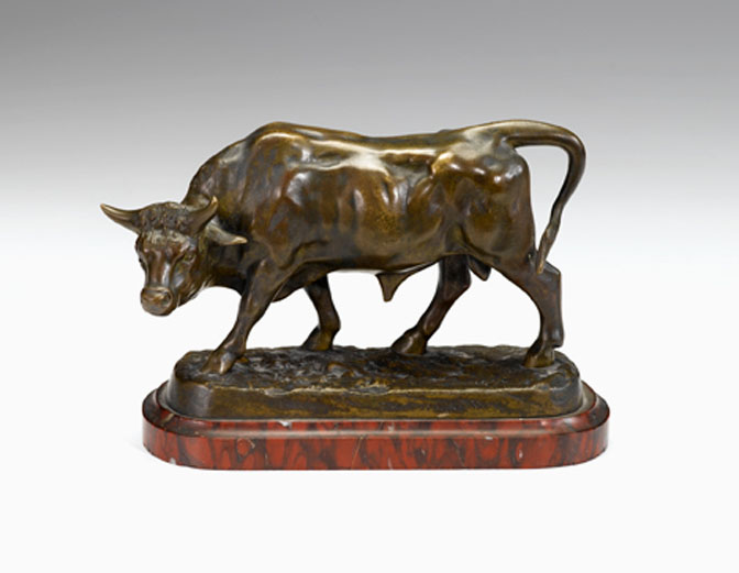 Appraisal: Louis Navatel Vidal french - Depicting a wary bull light