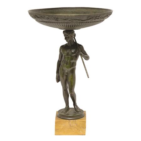 Appraisal: Continental Classical Style Patinated-Bronze Tazza Estimate -