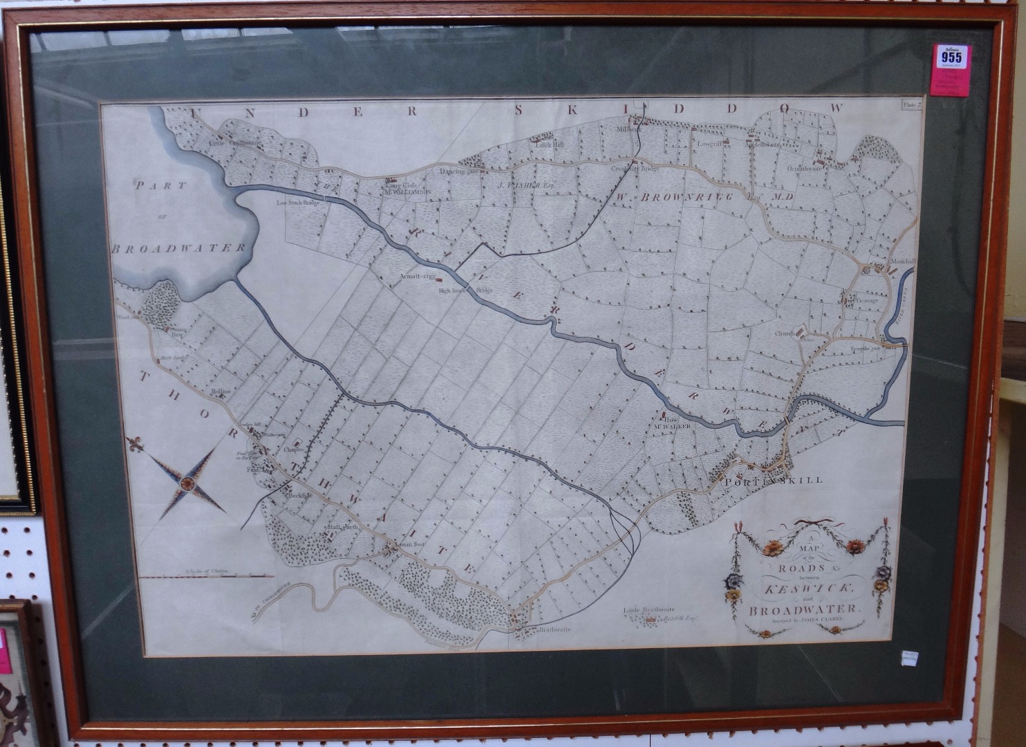 Appraisal: JAMES CLARKE A Map of the Roads c between Keswick