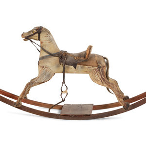 Appraisal: A Painted and Carved Wood Hobby Horse Late th Early