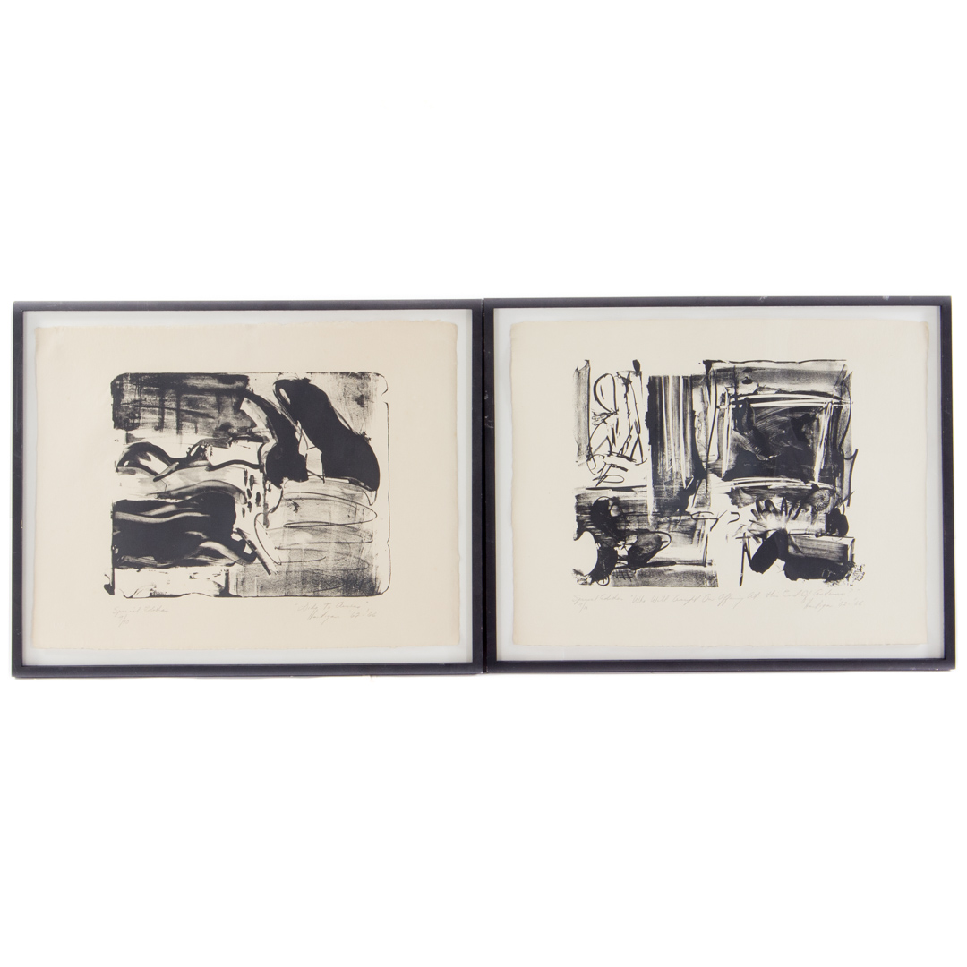 Appraisal: Grace Hartigan Pair of lithos from Arcadia series American -