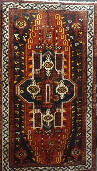 Appraisal: Persian Baluchi Rug hand knotted wool late th century -