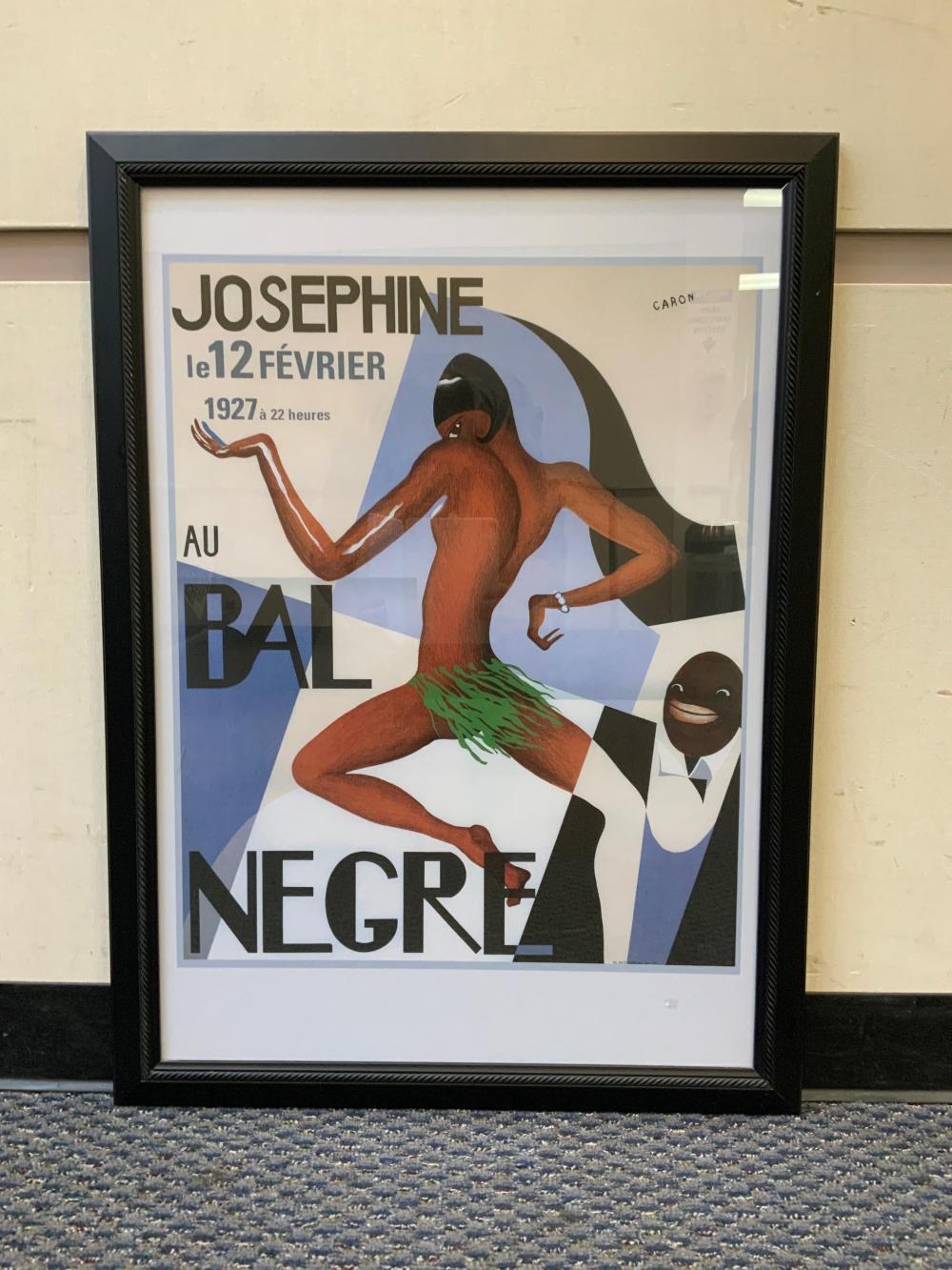 Appraisal: Josephine Au Bal Negre Reproduction Poster Frame x in x