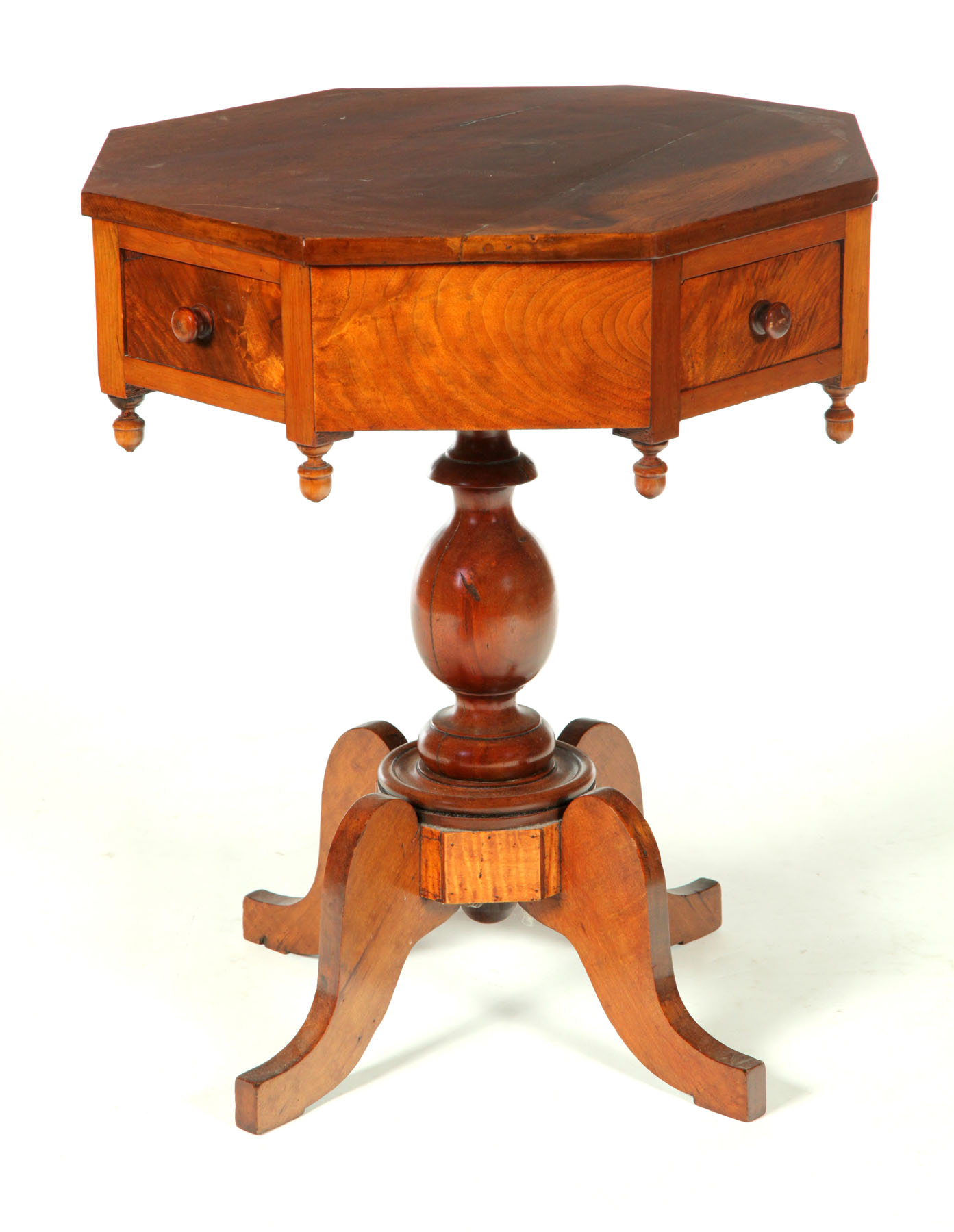 Appraisal: CLASSICAL RENT TABLE Ohio ca walnut cherry curly maple and