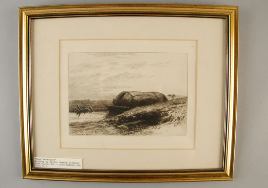 Appraisal: Etching by Albion Bichnell - Maine H W