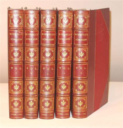 Appraisal: vols Boswell James The Life of Samuel Johnson and The