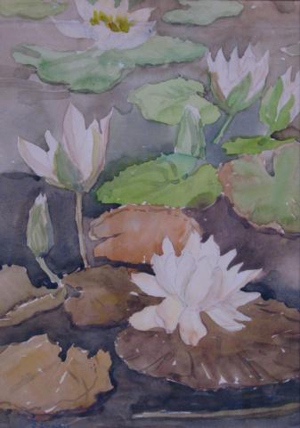 Appraisal: Bernice Sinclair - Indiana x Watercolor Signed Lower Left Pond