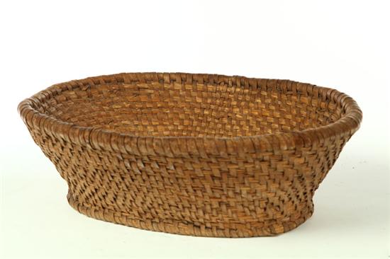 Appraisal: RYE STRAW BASKET American nd half- th century Oblong ''h