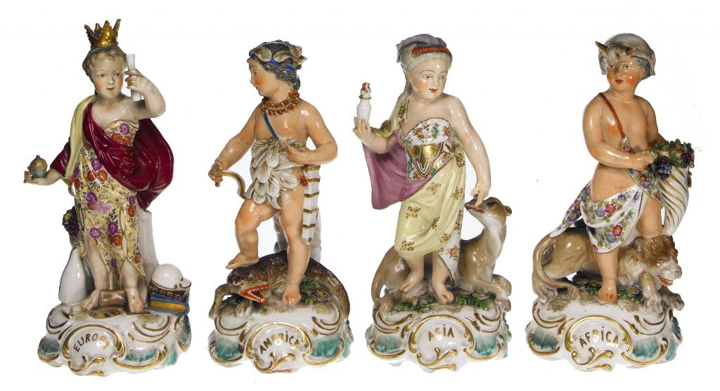 Appraisal: A SET OF FRENCH PORCELAIN FIGURES OF THE FOUR QUARTERS