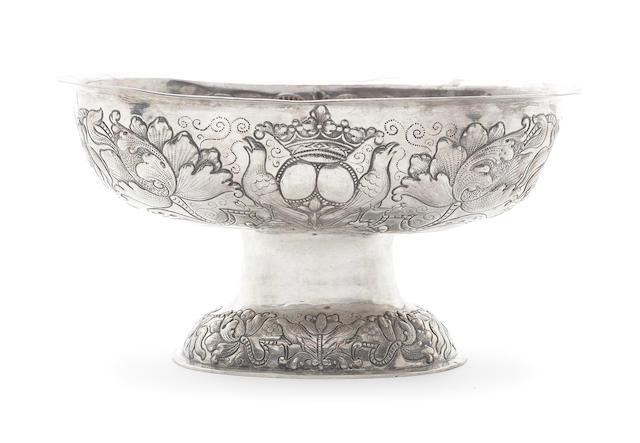 Appraisal: An unmarked Dutch silver bowl only with a duty mark