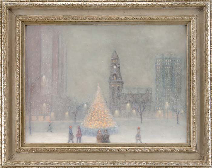 Appraisal: ATTRIBUTED TO JOHANN BERTHELSEN American - CHRISTMAS IN NEW YORK