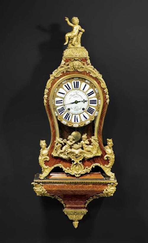 Appraisal: CLOCK WITH PLINTH Louis XV the dial and movement signed