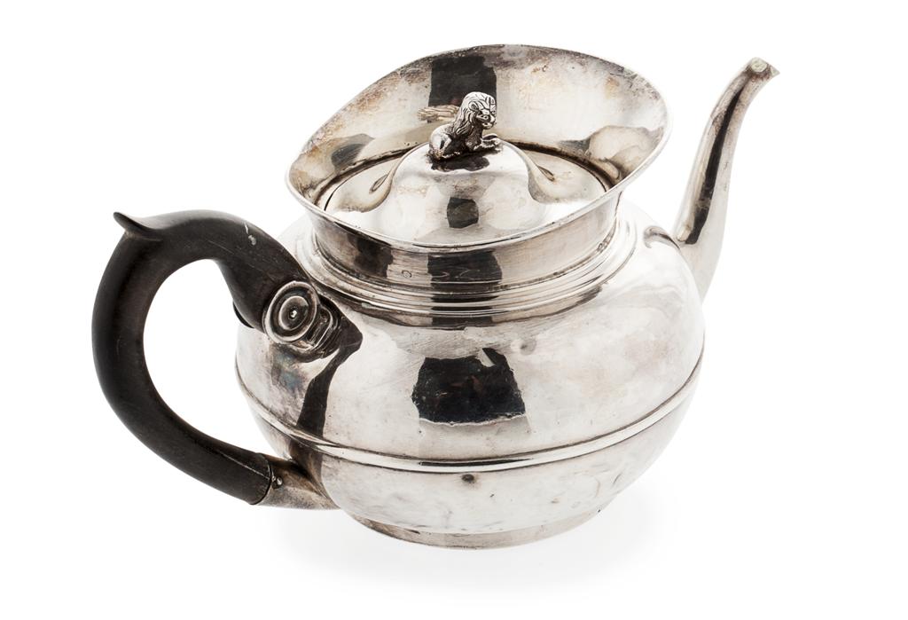 Appraisal: A th century continental silver teapot Netherlands circa of squat